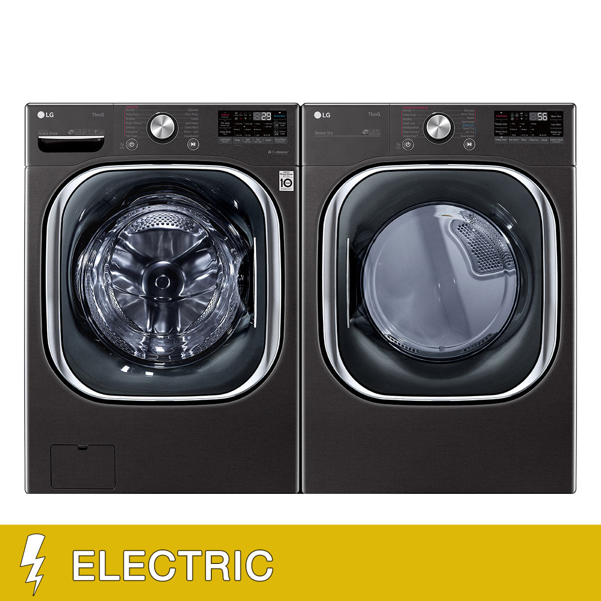 LG 5.0 cu. ft. Front Load Washer with TurboWash 360 and 7.4 cu. ft. ELECTRIC image 0