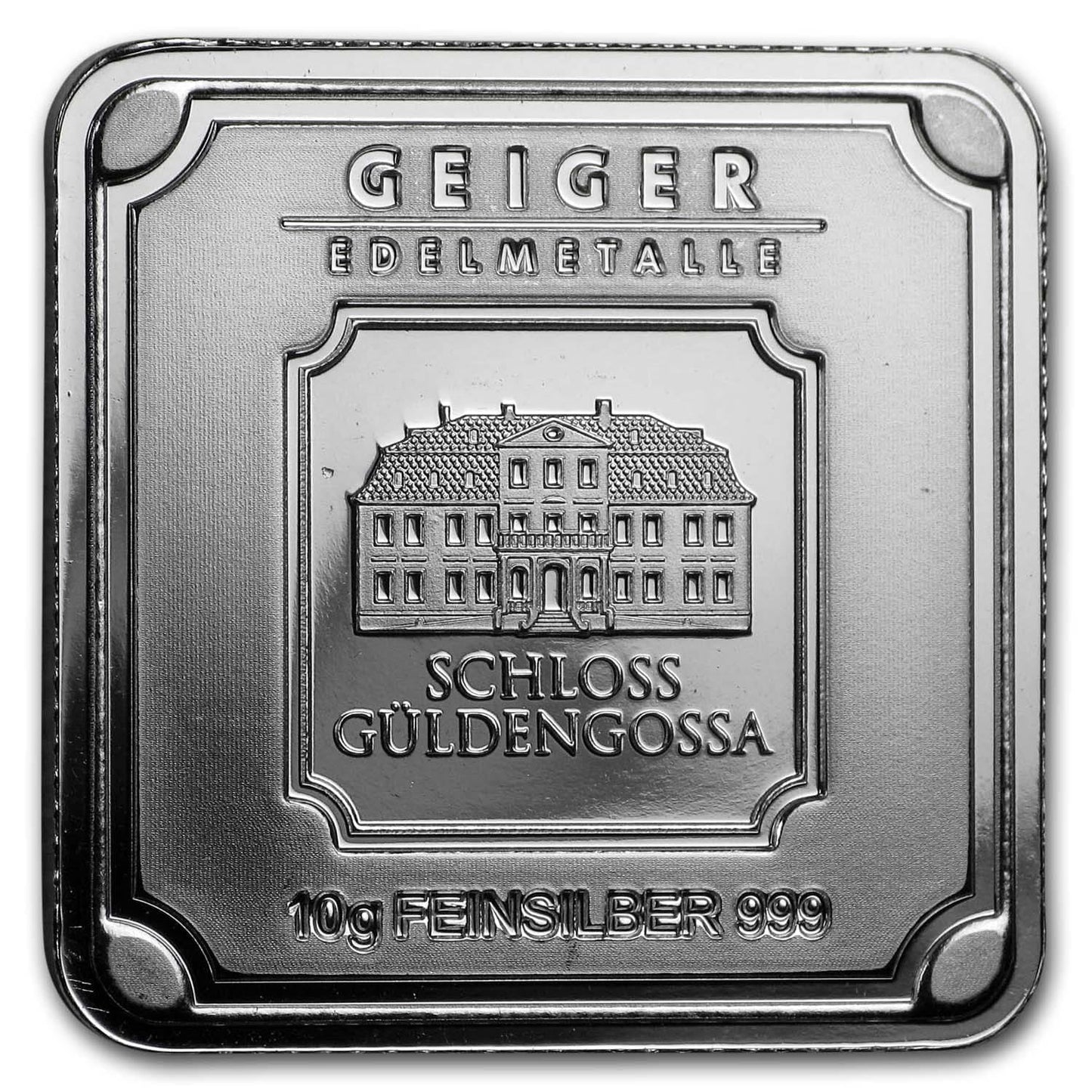 10 g Silver Square - Geiger Edelmetalle (Original Square Series) image 0