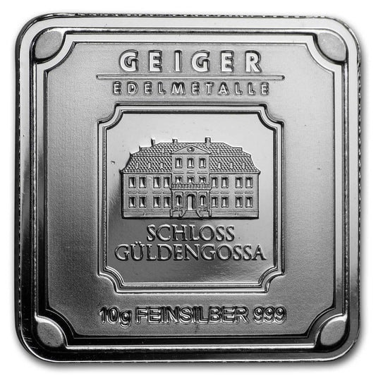 10 g Silver Square - Geiger Edelmetalle (Original Square Series) image 0