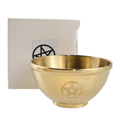 Copper Offering Bowls Triquetra Triple Moon Sage Burner Ritual Altar Energy Bal image 2