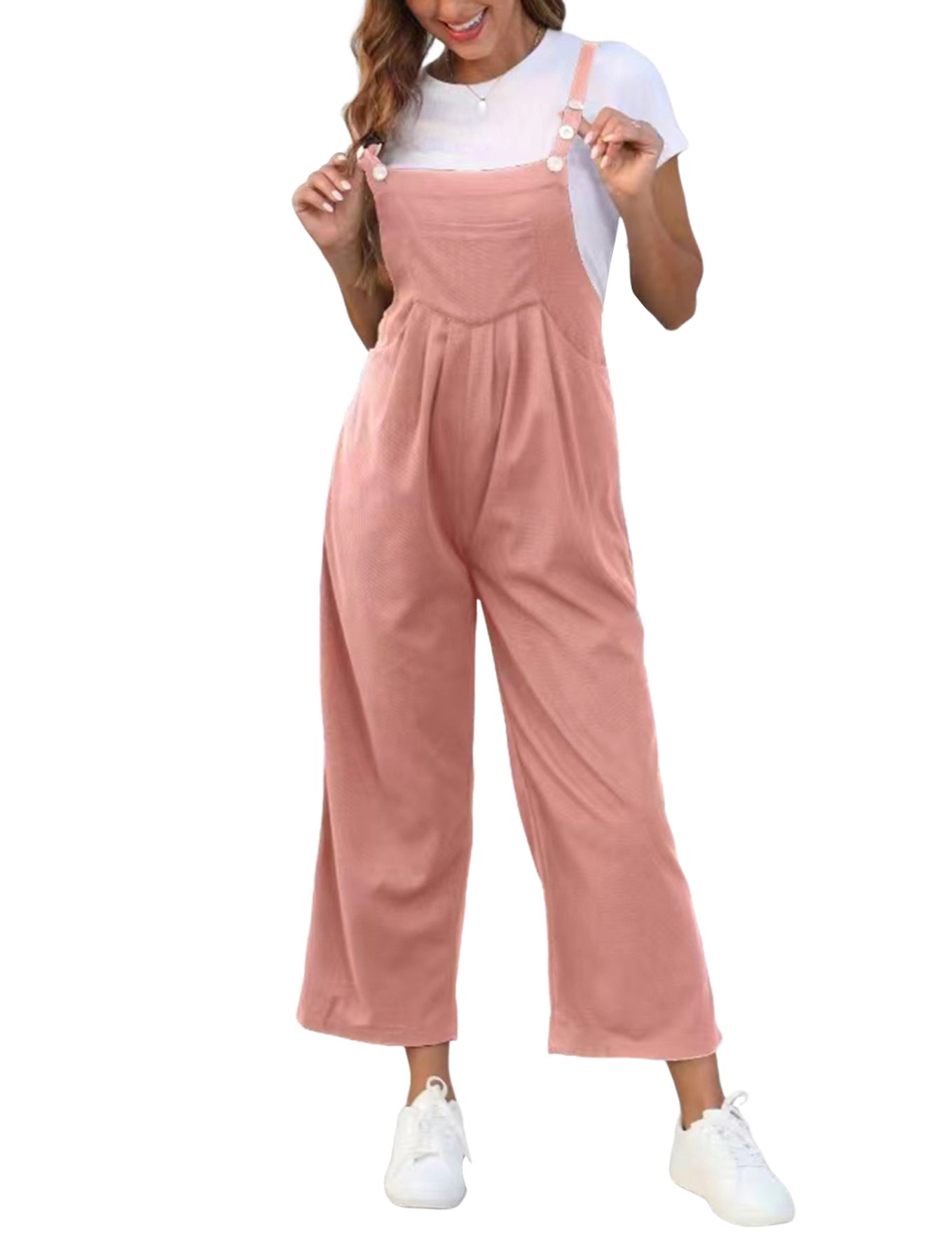Women Jumpsuit Overalls Wide Leg Baggy Bib Overalls Jumpsuit Loose Fit Female J image 5