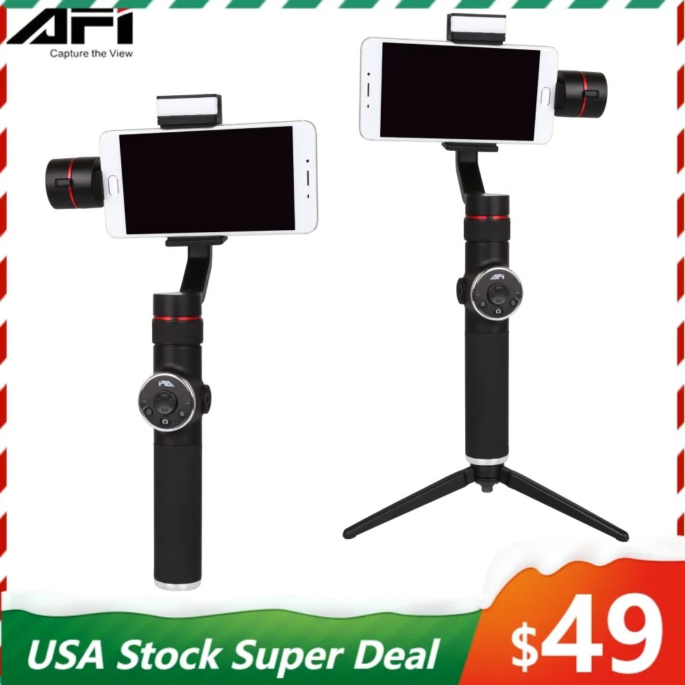 AFI V5 Stabilizer For Phone Gimbal Selfie Sticks 3-Axis Handheld Smartphone Sta