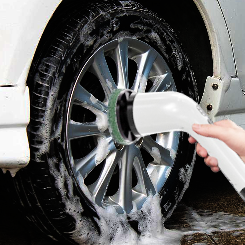 Electric Cleaning Brush with 7PCS Heads Bathroom Kitchen Cordless Handheld Show image 5