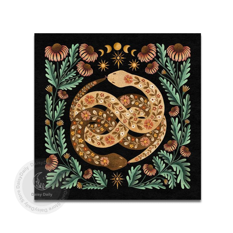 Magic Snake Altar Cloth Alter Cloth Tarot Cloth for Spread Tarot Reading Cloth image 1