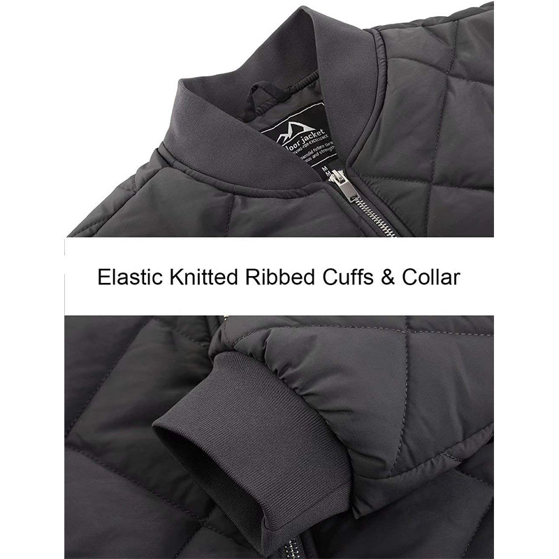 MAGCOMSEN Men's Padded Warm Jackets Fall Winter Rib Full Zip Aviator Jacket Win image 9