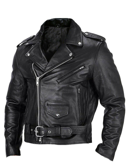 Fashion Leather Jacket Slim Fit Stand Collar PU Jacket Male Anti-wind Motorcycl